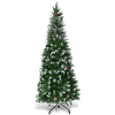5/6/7.5 Feet Artificial Pencil Christmas Tree with Pine Cones by LJGDeals