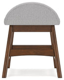 Lyncott - Home Office Desk Chair - Light Gray / Brown