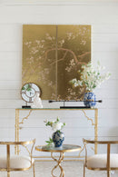 Cherry Blossom Wall Art Panels, Wall Decor For Living Room Dining Room Office Bedroom (Set of 2) - Gold by HouseOfZazla