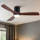 Low Profile Flush Mount Intergrated LED Ceiling Fan With Light And Silent Reversible Motor by Unique Piece Furniture