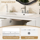 Wall Mounted Bathroom Vanity & Sink, 2 Drawers
