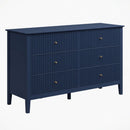 Modern 6 Drawer Fluted Dresser by HouseOfZazla