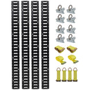18 Pieces E Track Tie-Down Rail Kit For Trucks, Vans, And Garages With O-Ring Anchors And Ratchet Straps - Black by HouseOfZazla