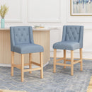 Vienna Contemporary Fabric Tufted & Wingback Counter Stools (Set of 2) by HouseOfZazla