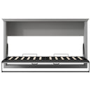 Twin Size Murphy Bed With Cabinet Storage - Gray by HouseOfZazla