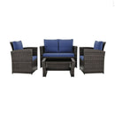 Modern Patio Set With Table And Cushions by HouseOfZazla