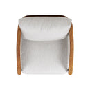 Rhodes 29" Upholstered Teak & Aluminum Patio Arm Chair Birch