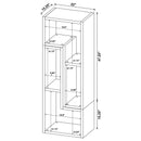 Convertable L-Shaped Bookcase With Open Shelves - White by HouseOfZazla