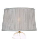 Luxora Decorative Glass Table Lamp with Gold Finish and Grey Shade