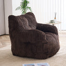 Soft Fluffy Corduroy Fabric Bean Bag Chair Filled With Memory Sponge