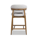 Locke - Modern Upholstered Counter Stool With Frame - Salt / Pepper by HouseOfZazla