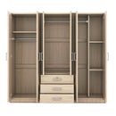 6 Doors Wardrobe Storage For Bedroom, With Big Drawers by Unique Piece Furniture