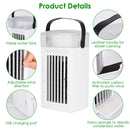 4 In 1 Portable Air Conditioner Fan Evaporative Air Cooler Water Mist Cooling Fan for Desktop 3 Speeds Nightlight