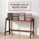 Solid Wood Folding Desk, 49" Mid Century Modern Computer Desk by HouseOfZazla