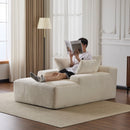 Oversized Chaise Lounge Chair Cozy Cloud Couch With 3 Throw Pillows And Wide Armrest by HouseOfZazla