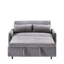 Pull Out Sleep Sofa Bed Loveseats Sofa Couch With Adjsutable Backrest, Storage Pockets, 2 Soft Pillows, USB Ports For Living Room, Bedroom, Apartment, Office by HouseOfZazla