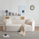 Coral 82" Curved Boucle Sofa, 3-Seater by HouseOfZazla