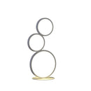 17" In 3-Ring Shaped Odu White Led Minimalist Metal Table Lamp