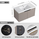 Contemporary Wall Mounted Bathroom Vanity With Resin Double Sink by HouseOfZazla
