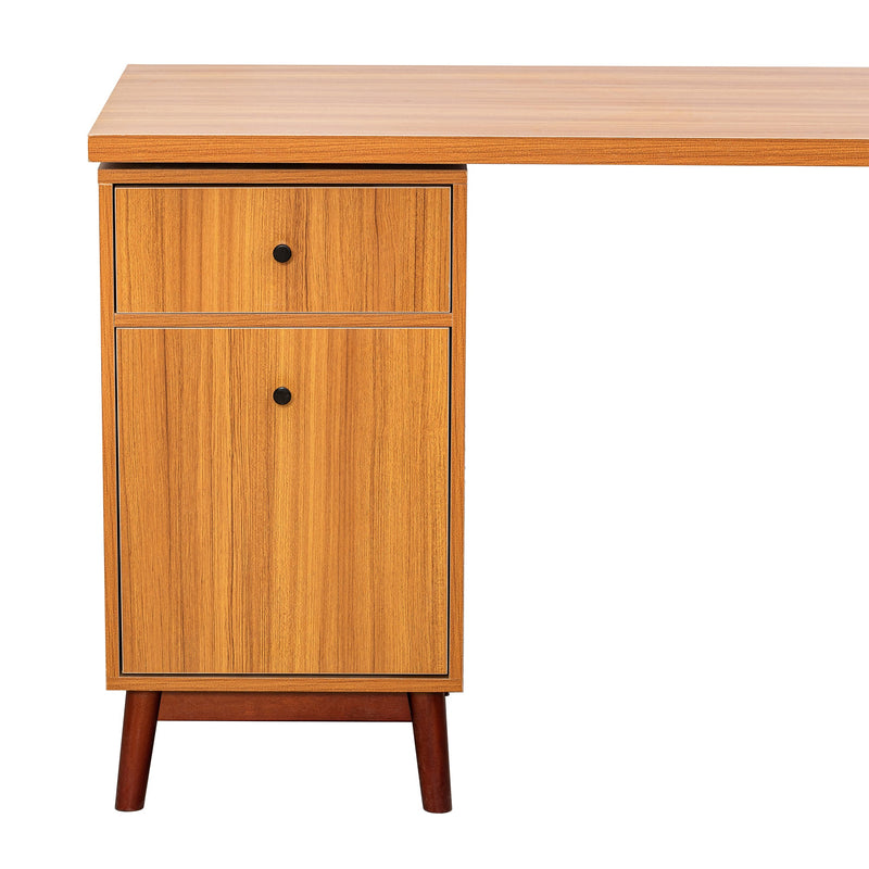 Walker Edison | Modern L-shaped 66" Desk with Storage