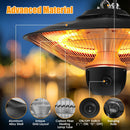 1500W Electric Hanging Patio Heater with 3 Heat Levels & Timer