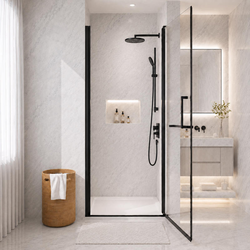 28"-29.2" x 72" Semi-Frameless Pivot Shower Door, photo 7 of 8