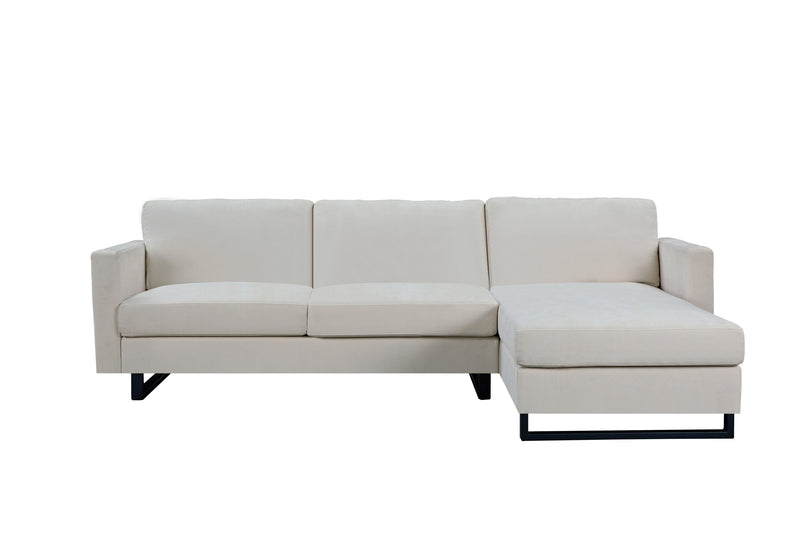 Walker Edison | Linen Sectional Sofa with Chaise