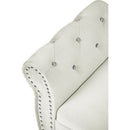 63.38"Velvet Multifunctional Storage Rectangular ottoman bench Comes with crystal buckle Solid Wood Legs with 1 Pillow,Beige