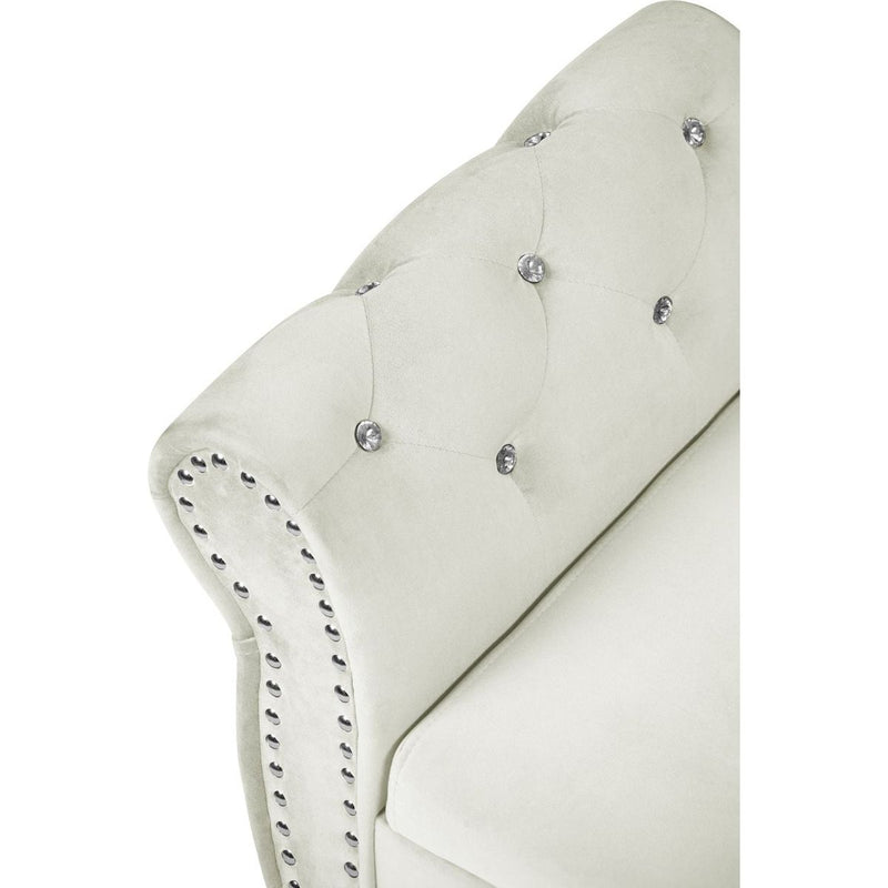 63.38"Velvet Multifunctional Storage Rectangular ottoman bench Comes with crystal buckle Solid Wood Legs with 1 Pillow,Beige