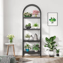 Tall 4 Tier Arched Open Bookshelf Storage Rack - Black by HouseOfZazla