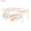 Solid L Shaped Bunk Bed With 3 Drawers, Ladder And Staircase by HouseOfZazla