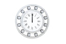 Boffa - Geometric Pattern Trim Round Wall Clock - Mirrored