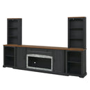 3-Piece TV Stand Set with Curved Side Cabinets for TVs Up to 70"