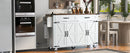 K&K 53.5'' Farmhouse Kitchen Island with Power Outlet