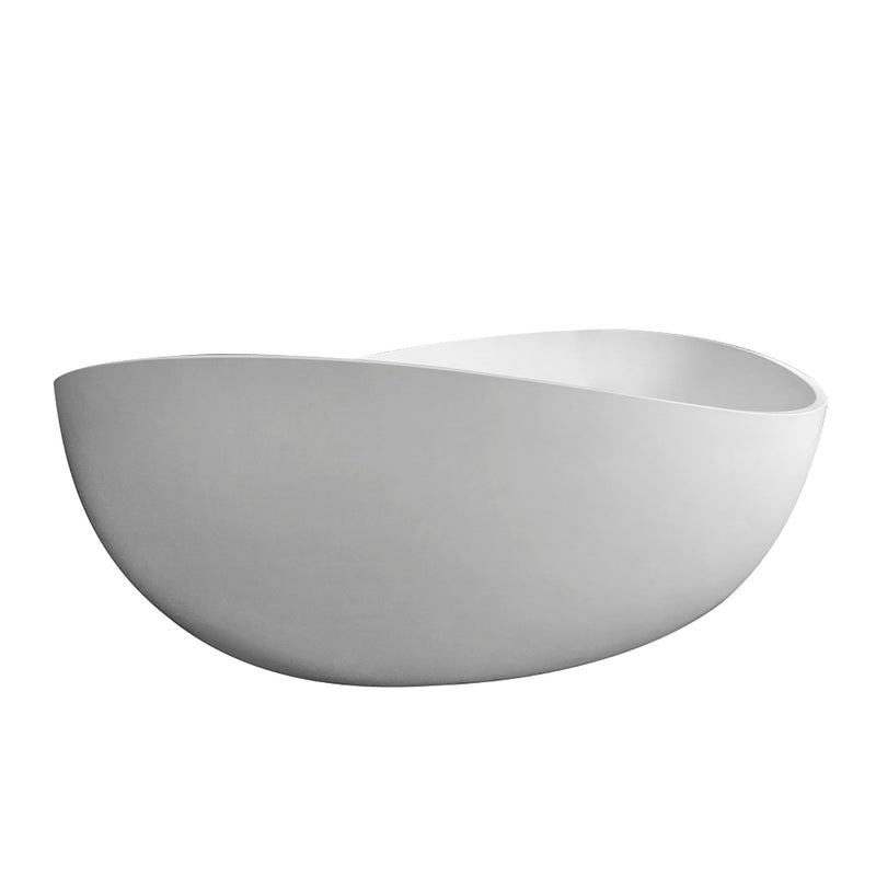 63" Premium Solid Surface Deep Soaking Bathtub, photo 4 of 5