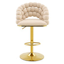 Puffy Bubble Chair, Ball Chain (Set of 2) - Beige / Gold by HouseOfZazla