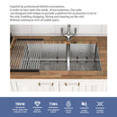Modern Double Bowl Undermount Sink Design With 10" Deep Basins by HouseOfZazla