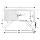 Wes - 2 Door Sideboard Buffet Storage Cabinet - Walnut by HouseOfZazla