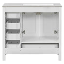 Bathroom Vanity With Ceramic Sink Combo, Abundant Storage Cabinet 2 Soft Close Doors And 5 Drawers by HouseOfZazla