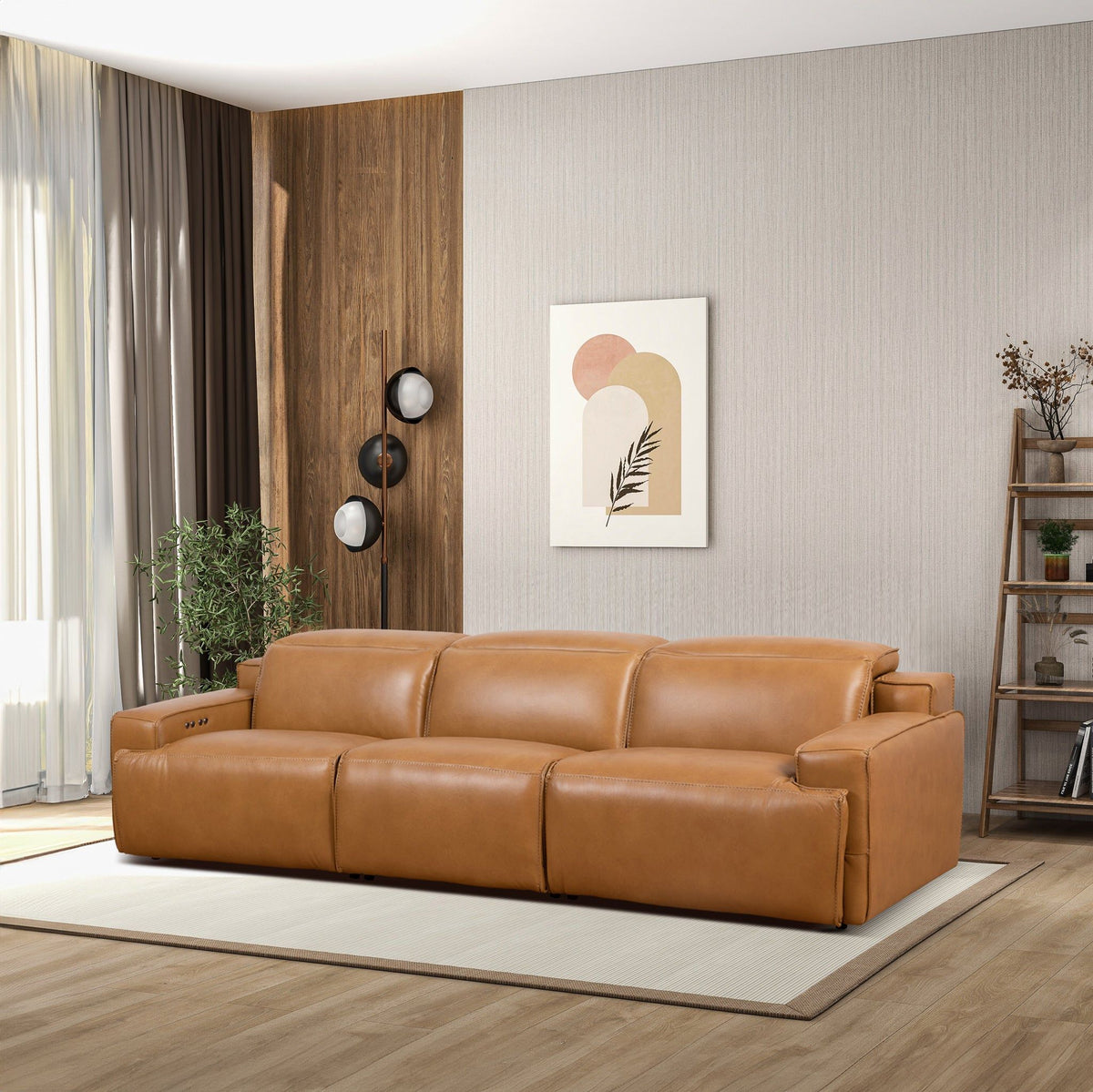 Urbana - Triple Power Recliner Sofa - Tan, photo 10 of 13