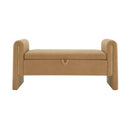 Modern Teddy Upholstered Large Bed End Bench With Arms And Storage by Unique Piece Furniture
