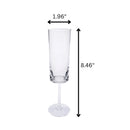 Oval Halo Unbreakable Plastic Champagne Flutes (Set of 4), Acrylic Wedding Mimosas Glasses, 4Oz - Clear by HouseOfZazla