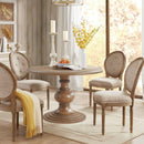 Round Pedestal Dining Table - Walnut by HouseOfZazla