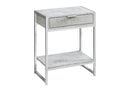 Accent Side Table, Storage Drawer, Spacious Tabletop by HouseOfZazla