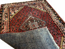4x6 Antique Rug Handmade Wool Rug Organic Dyes Red Ivory Red Tribal Rug Boho Rug