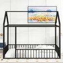 Metal Bed House Bed Frame With Fence by Unique Piece Furniture