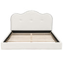Upholstered Platform Bed With Sturdy Frame And Headboard by HouseOfZazla