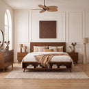 Walnut King Size Platform Bed Frame