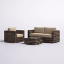 Modern Style Hdpe Wicker Seating Group With Cushions For 3 People In Brown Finish by HouseOfZazla