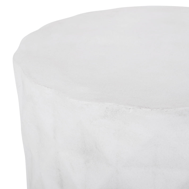 Outdoor Lightweight Concrete Side Table - Antique White, photo 10 of 10